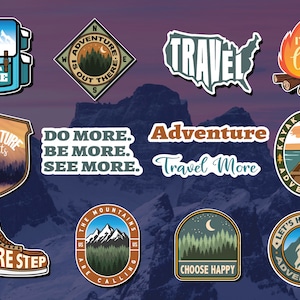 2&quot; Adventure Stickers | Outdoor | Hiking | Travel | Go Getter