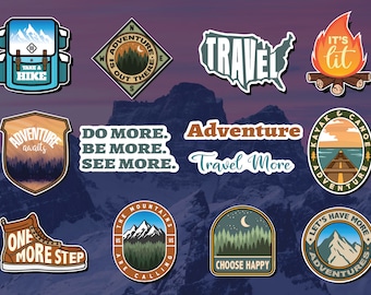 2" Adventure Stickers | Outdoor | Hiking | Travel | Go Getter