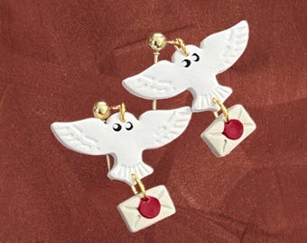Wizarding Dangle Earrings | Magic Studs | Owl Earrings