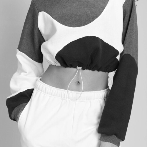 Rework Champion Wave Crop shops Sweatshirt - S