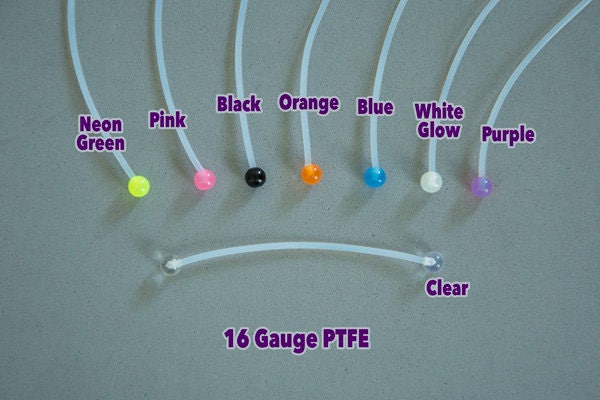 D.Bella 14G Anneaux de langue 14mm 16mm Barbells droits en acier chirurgical pour piercing au corps