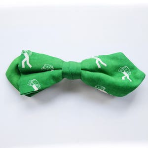 Mid Century Green Clip on Bow Tie