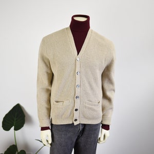 60s Beige Wool Cardigan