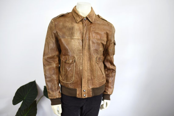 Vintage 1980s brown leather jacket - Gem Vintage 1980s brown leather jacket - Gem
