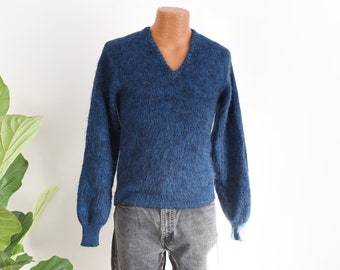 60s Blue Mohair Sweater