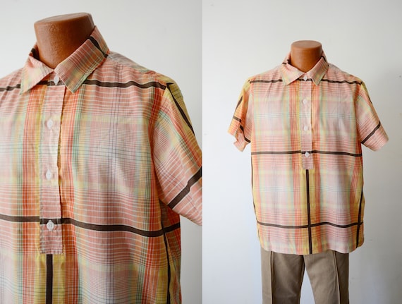 Vintage Rainbow Plaid Shirt