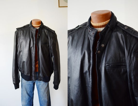 1980s Black Leather Jacket