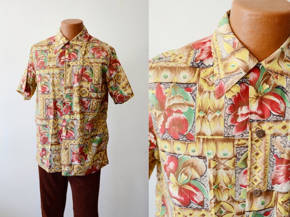 Early 1950s Catalina Hawaiian Shirt - M