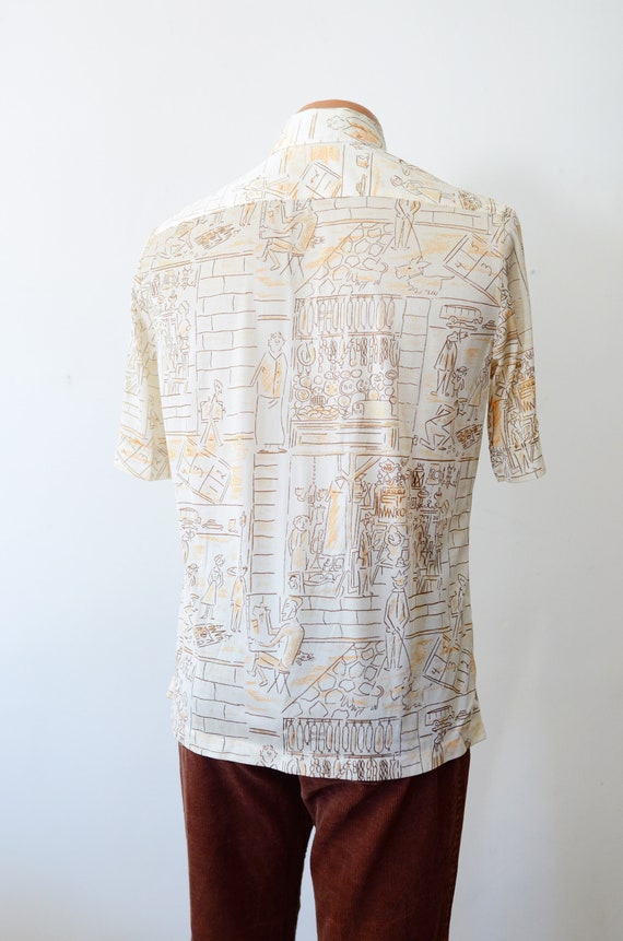 Novelty Nylon City Scene Shirt - image 7