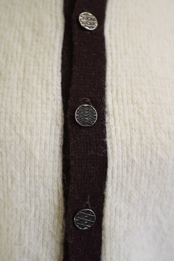 1960s Elbow Patch Mohair Cardigan - image 3