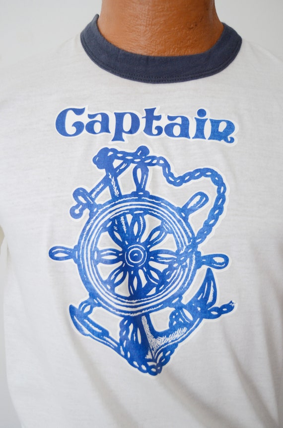 70s/80s Captain T-shirt - M - image 3