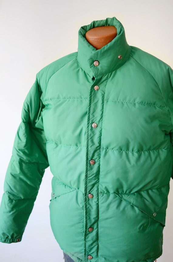 1980s Kelly Green Down Filled Coat - image 2