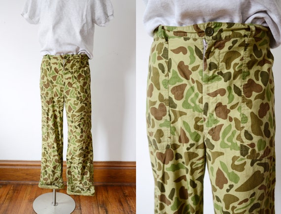 1970s Cotton Camo Pants