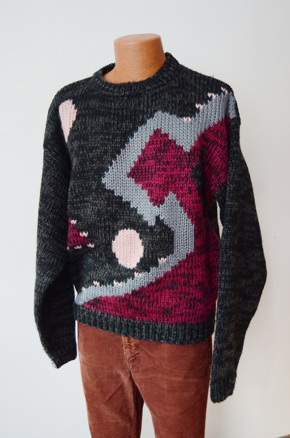 1980s Geometric Sweater - image 3