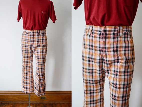 1970s Plaid Slacks