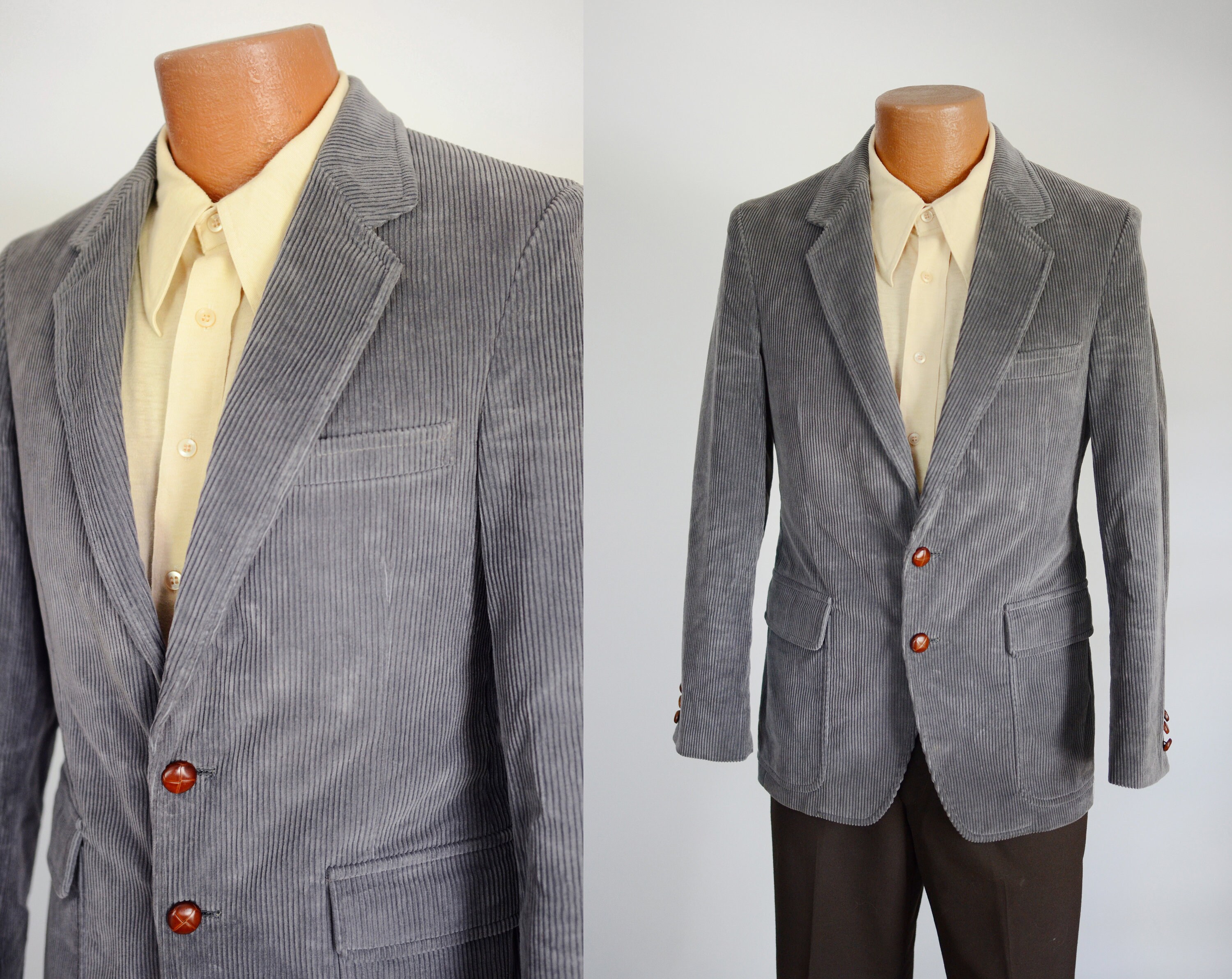 Gray corduroy sport coat sale
