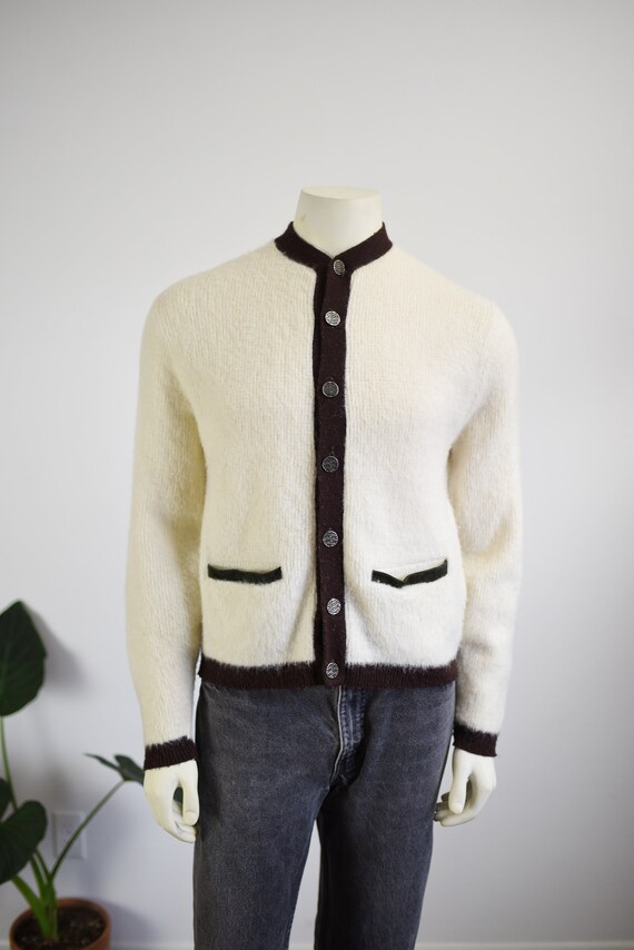 1960s Elbow Patch Mohair Cardigan - image 5