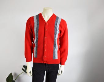 Vintage 1960's Men's - Women's 100% Virgin Orlon Acrylic Red