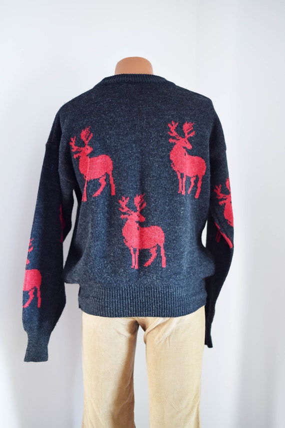 80s Reindeer Sweater - image 5