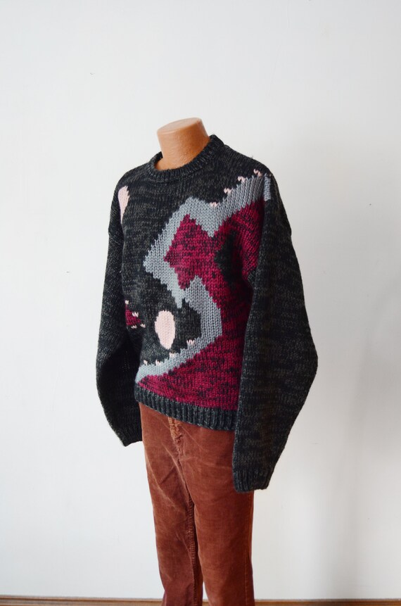 1980s Geometric Sweater - image 2