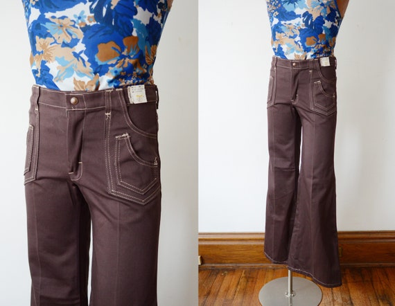 1970s High Waisted Flare Pants - XS SLIM