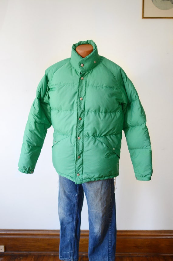 1980s Kelly Green Down Filled Coat - image 3