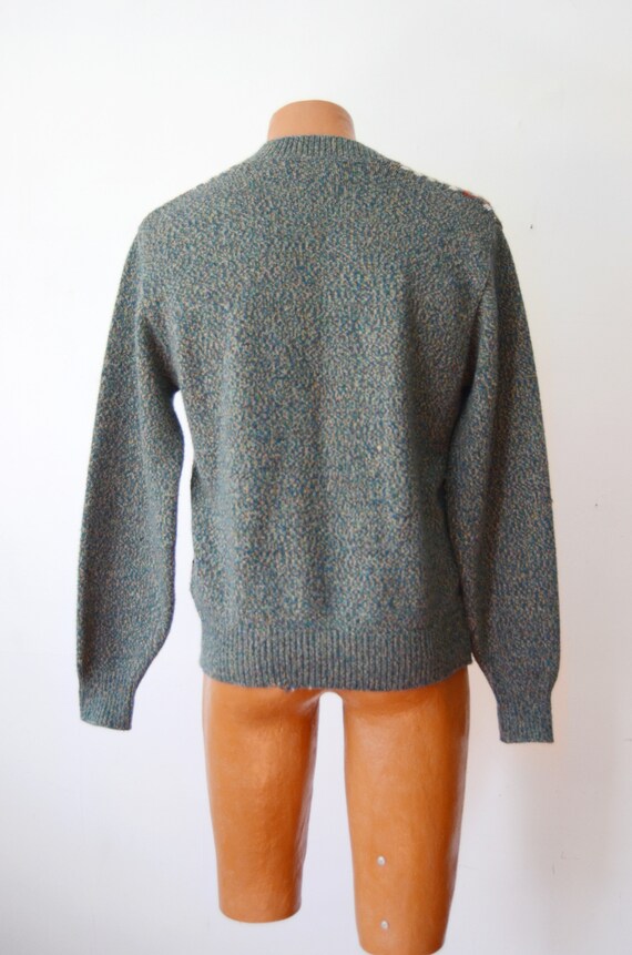70s Acrylic Geometric Sweater - S/M - image 10