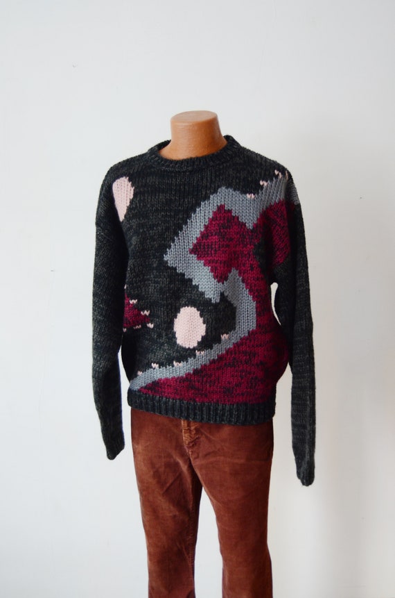 1980s Geometric Sweater - image 6