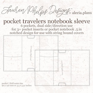 Pocket Clear Vinyl Travelers Notebook Sleeve