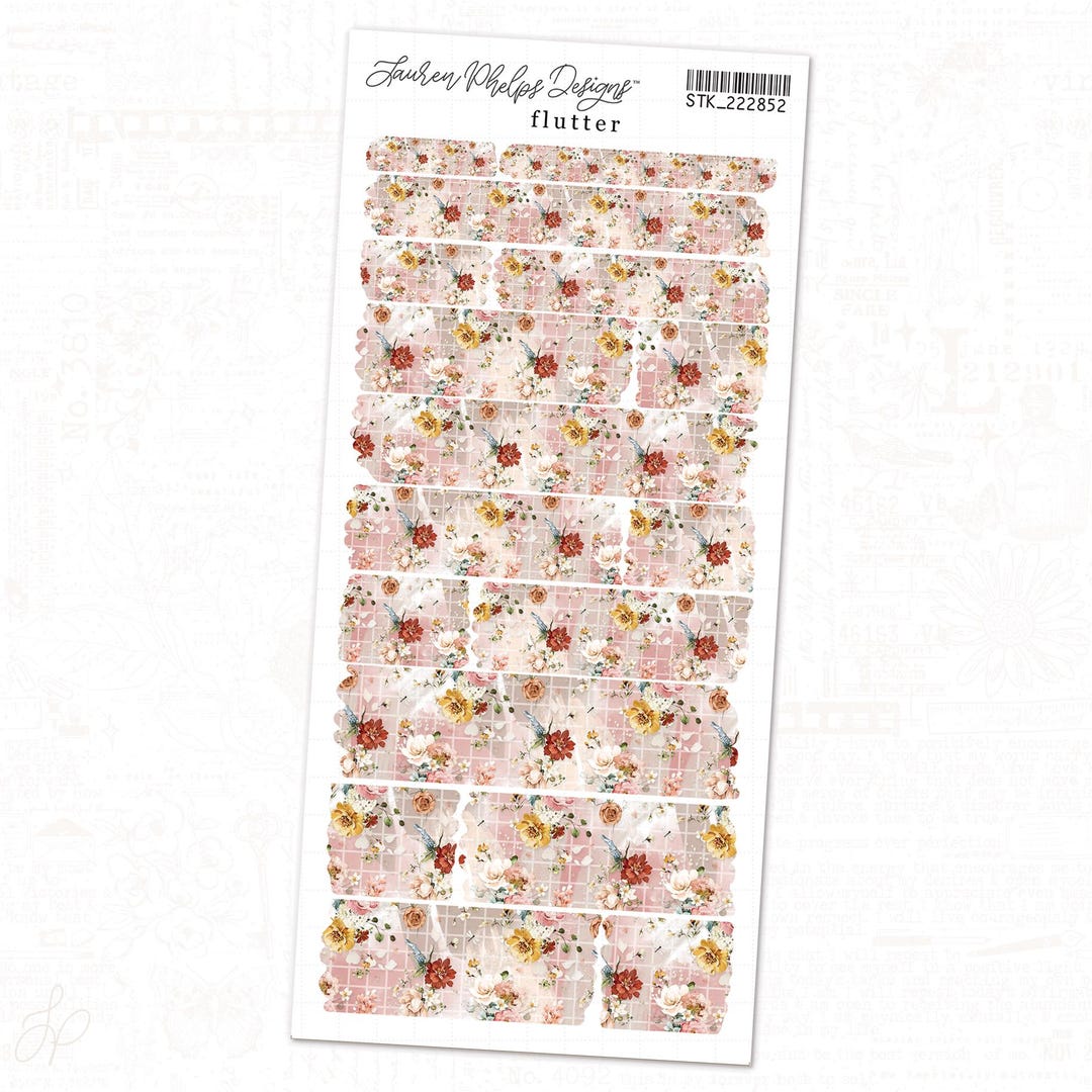 Flutter Sheet 2 Washi Strips Sheet - Etsy