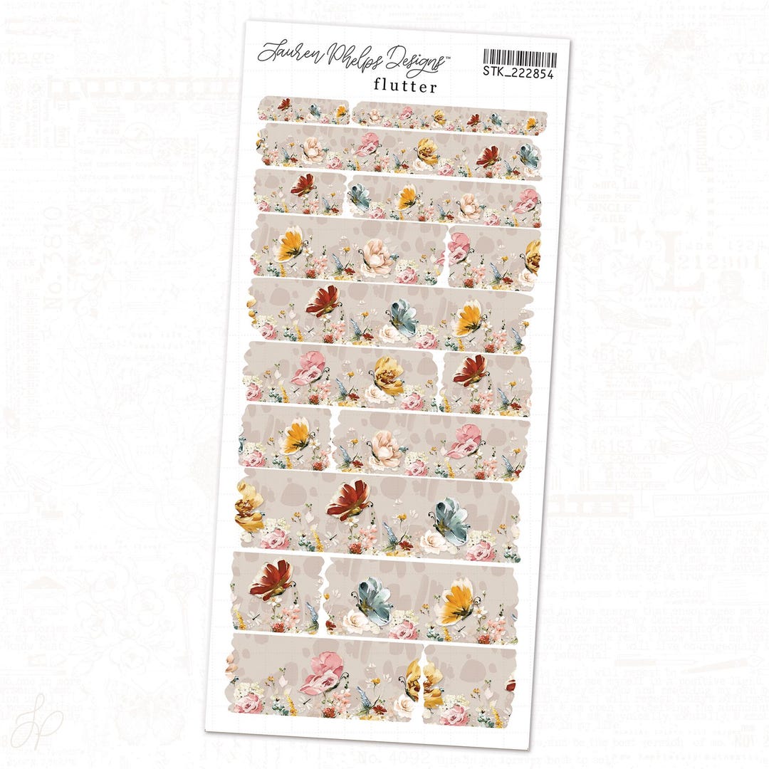 Flutter Sheet 4 Washi Strips Sheet - Etsy