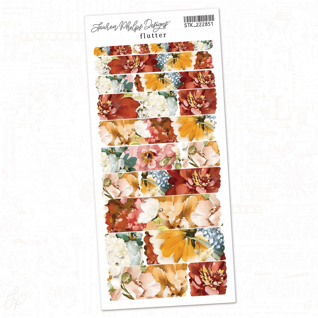 Flutter Sheet 1 Washi Strips Sheet - Etsy