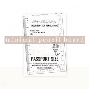 Tablero transparente para lápices Passport / Nuevo diseño minimalista
