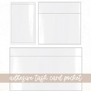 Adhesive Pocket | Task Card Pocket Set of 2 | Small, Medium & Large