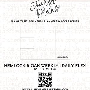 H and O A5+ Weekly Daily | Clear Soft Vinyl Notebook Cover | Hemlock and Oak ONLY