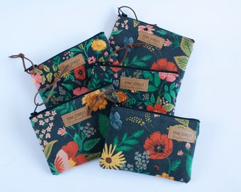 Rifle Paper Co. Print Coin Wallet, Coin Purse, Floral Coin Pouch, Gift Card Holder, Handmade Gift