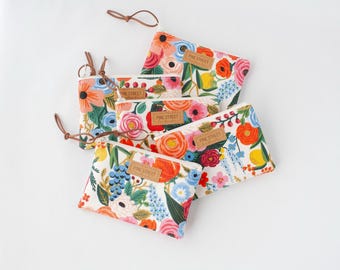 Rifle Paper Co. Print Coin Wallet, Coin Purse, Floral Coin Pouch, Gift Card Holder, Handmade Gift