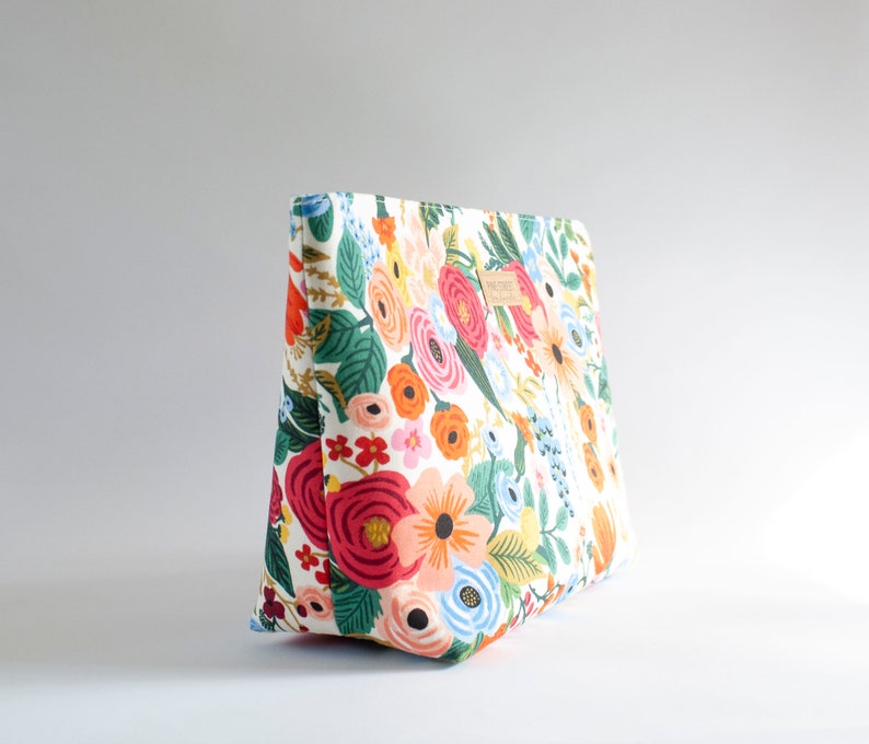 Rifle paper Co. Zipper Bag, Zipper Pouch, Unique Gift, Make-Up Bag, Valentine's Day Gift, Floral Cosmetic Bag image 2