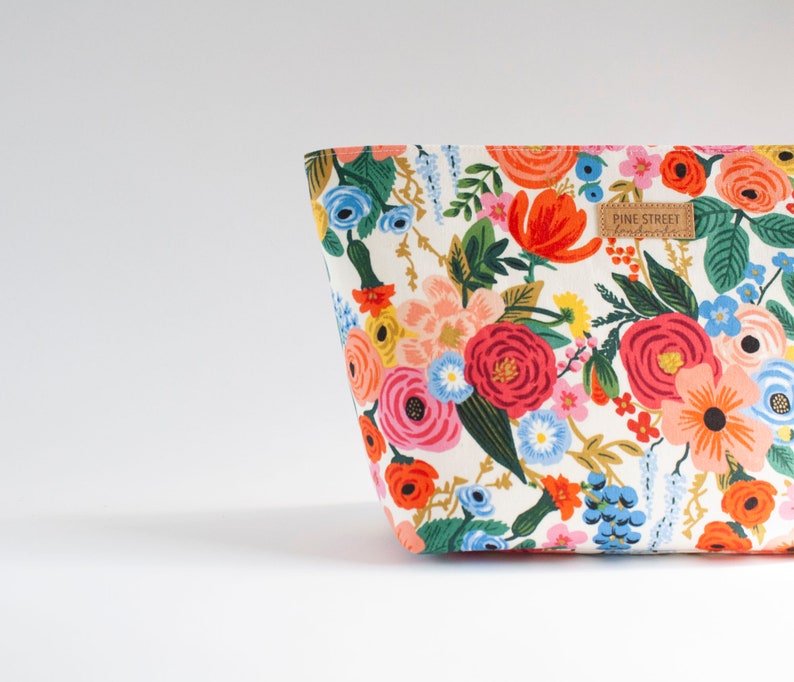 Rifle paper Co. Zipper Bag, Zipper Pouch, Unique Gift, Make-Up Bag, Valentine's Day Gift, Floral Cosmetic Bag image 8
