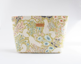 Thicket and Bramble Zipper Bag, Zipper Pouch, Unique Gift, Make-Up Bag, Woodland Print Bag