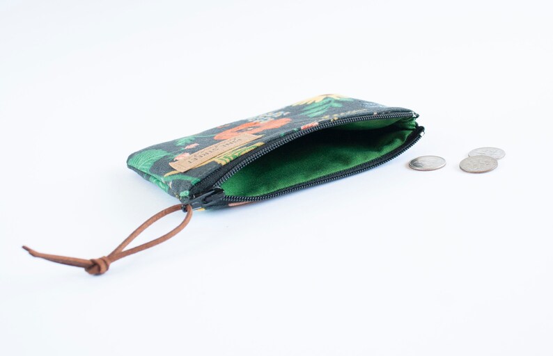 Rifle Paper Co. Print Coin Wallet, Coin Purse, Floral Coin Pouch, Gift Card Holder, Handmade Gift image 6