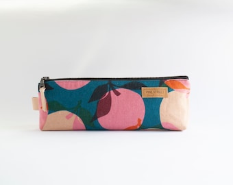 Peachy Pencil Pouch, Zipper Pouch, Pencil Pouch, Gadget Bag