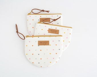 Hearts Change Purse, Small Coin Pouch, Valentine's Coin Purse