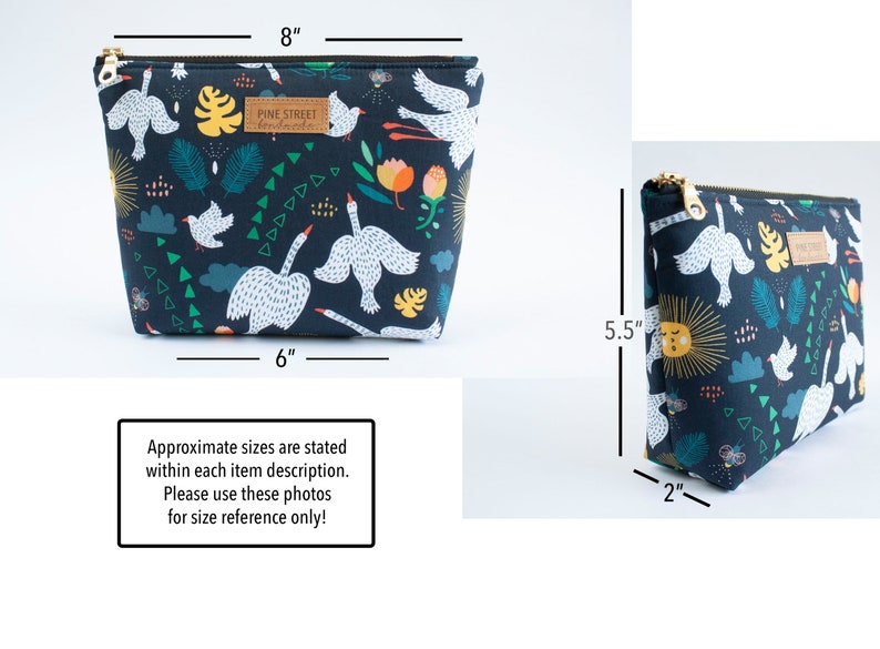 Berries Zipper Pouch, Project Bag, Zipper Purse, Toiletry Bag, Gift Idea For Friend image 8