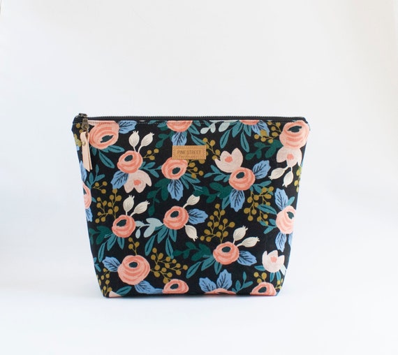 Rifle Paper Zipper Bag, Floral Zipper Pouch, Unique Gift