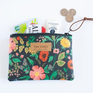 Rifle Paper Co. Print Coin Wallet, Coin Purse, Floral Coin Pouch, Gift Card Holder, Handmade Gift image 4