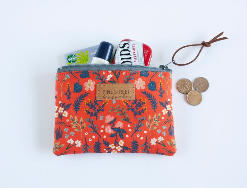 Rifle Paper Co Coin Wallet, Coin Purse, Change Purse, Gift Card Holder, Handmade Pouch image 4