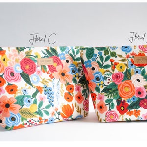 Rifle paper Co. Zipper Bag, Zipper Pouch, Unique Gift, Make-Up Bag, Valentine's Day Gift, Floral Cosmetic Bag image 10