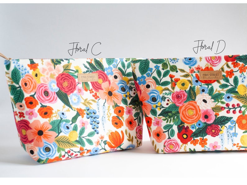 Rifle paper Co. Zipper Bag, Zipper Pouch, Unique Gift, Make-Up Bag, Valentine's Day Gift, Floral Cosmetic Bag image 10