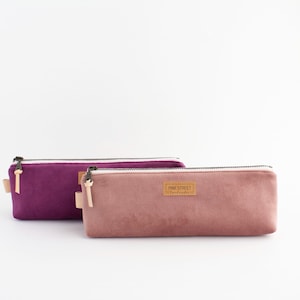 Pochette en velours, Pochette à fermeture éclair pour la Saint-Valentin, Pochette gadget
